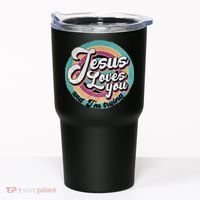 Jesus Loves You And Im Trying Tumbler thumb 0