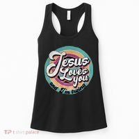 Jesus Loves You And Im Trying Women's Tank Top thumb 0