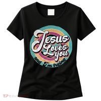 Jesus Loves You And Im Trying Women's T-Shirt thumb 0