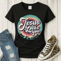 Jesus Loves You And Im Trying Women's T-Shirt thumb 3