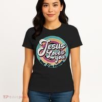 Jesus Loves You And Im Trying Women's T-Shirt thumb 4