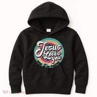 Jesus Loves You And Im Trying Kids Hoodie thumb 0