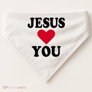 Jesus Loves You USA-Made Doggie Bandana