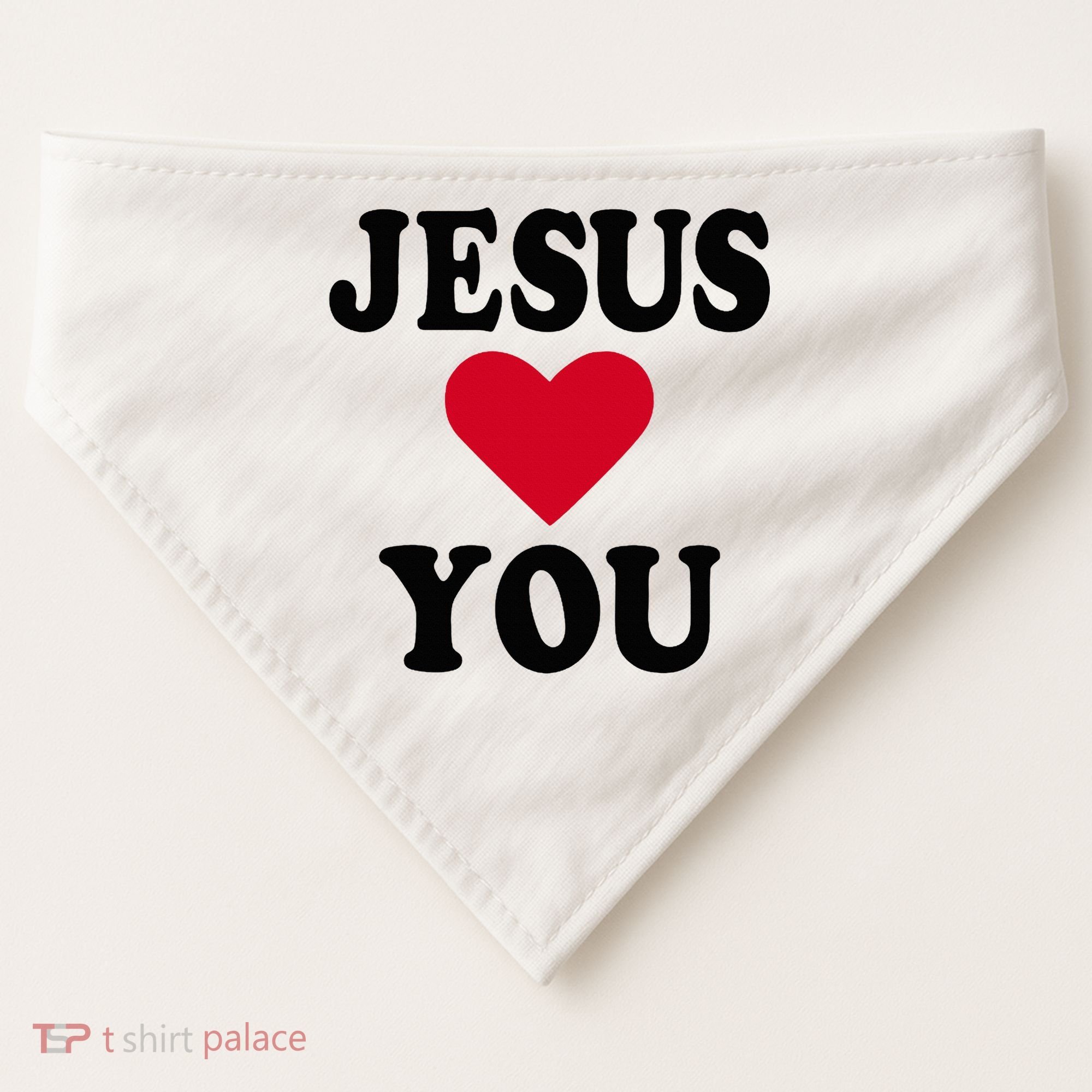 Jesus Loves You USA-Made Doggie Bandana