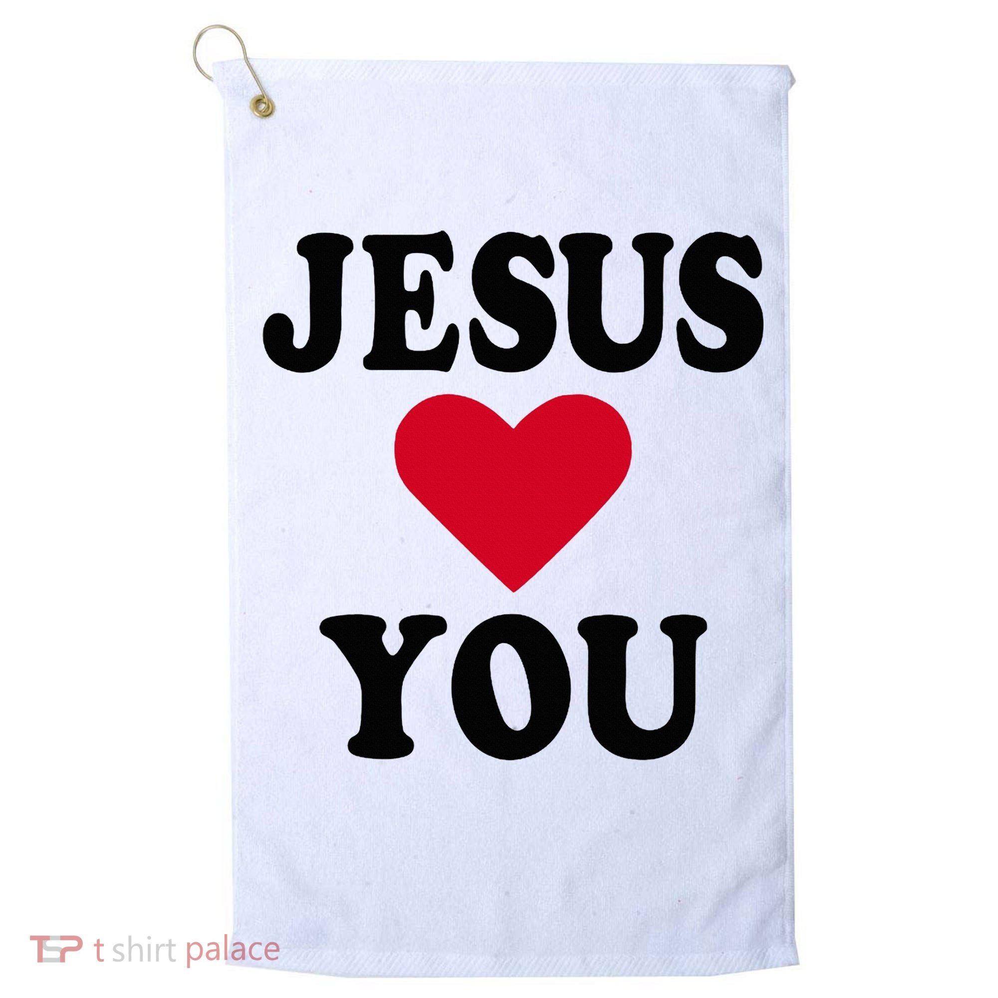 Jesus Loves You Golf Towel