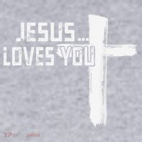 Jesus Loves You Christian Funny Saying Religious Jesus Women's Racerback Cropped Tank thumb 2