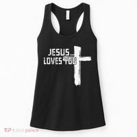 Jesus Loves You Christian Funny Saying Religious Jesus Women's Tank Top thumb 0