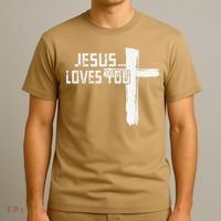 Jesus Loves You Christian Funny Saying Religious Jesus T-Shirt thumb 3