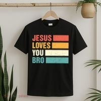 Jesus Loves You Bro Retro Vintage Style Women T-Shirt thumb 2