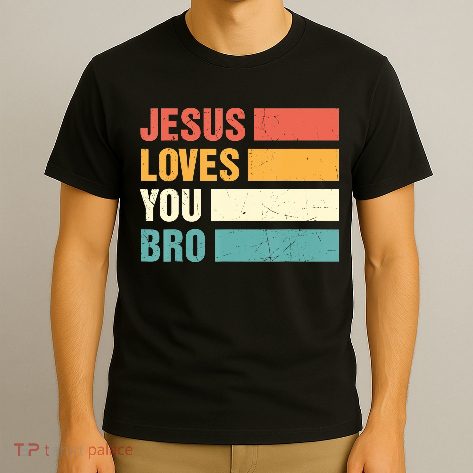 Jesus Loves You Bro Retro Vintage Style Women T-Shirt