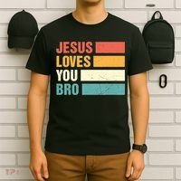 Jesus Loves You Bro Retro Vintage Style Women T-Shirt thumb 6