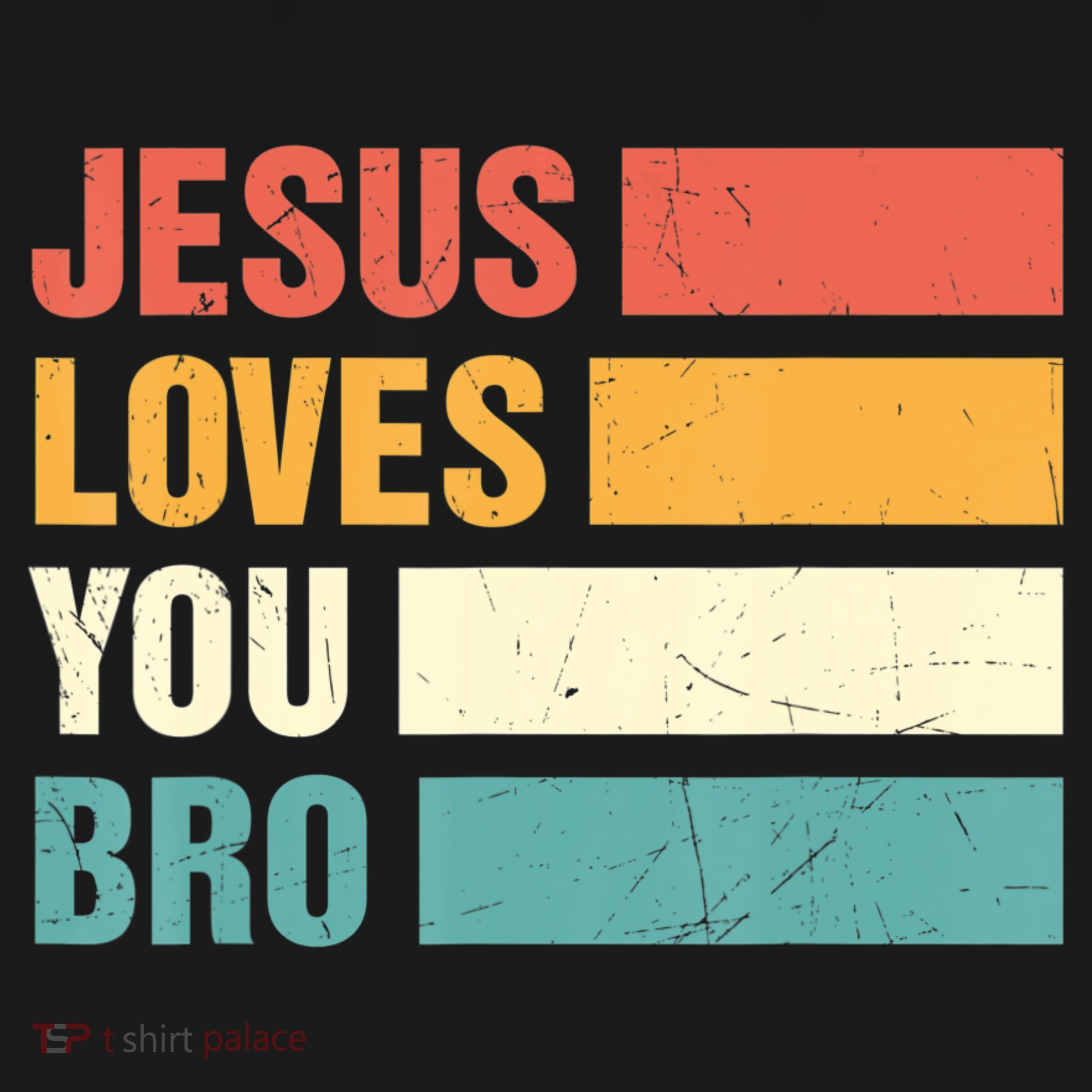 Jesus Loves You Bro Retro Vintage Style Women T-Shirt