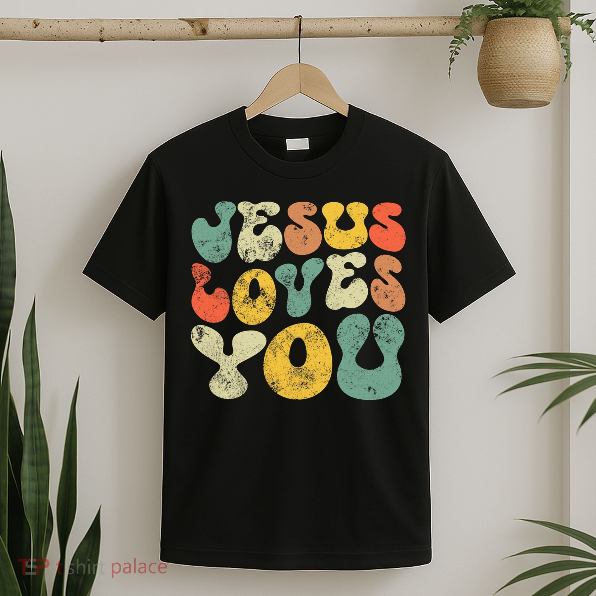 Jesus Loves You Retro Vintage Style Gift T-Shirt