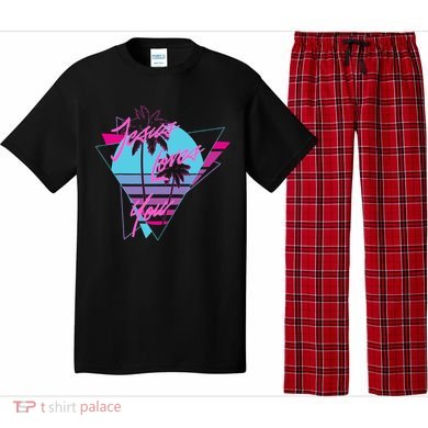 Jesus Loves You 80S Vaporwave Aesthetic Christian Pajama Set