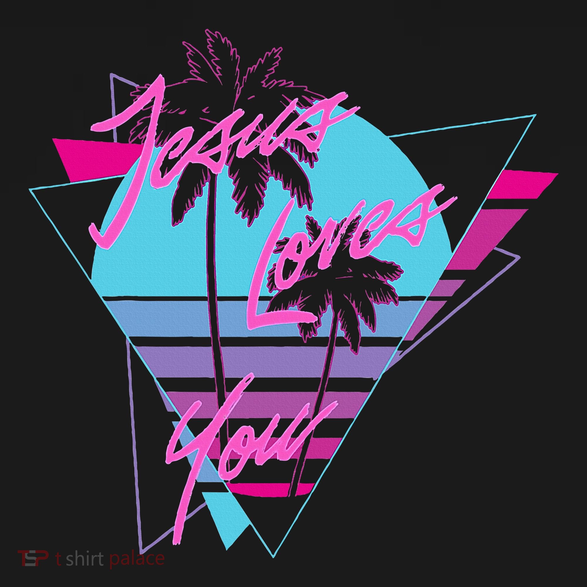 Jesus Loves You 80S Vaporwave Aesthetic Christian Tank Top