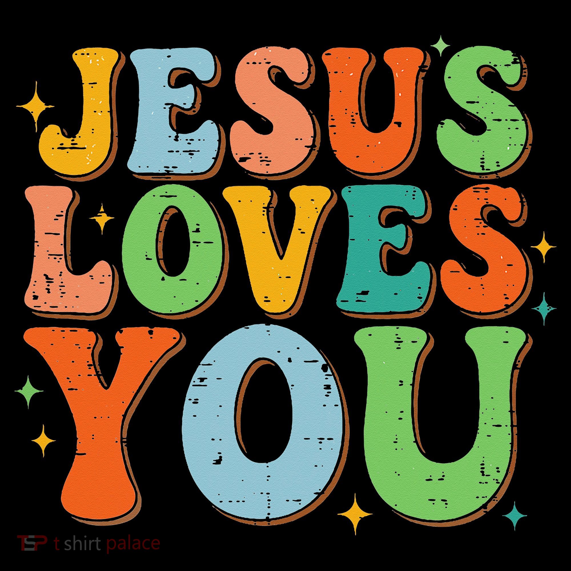 Jesus Loves You Retro Groovy Style Coffee Mug