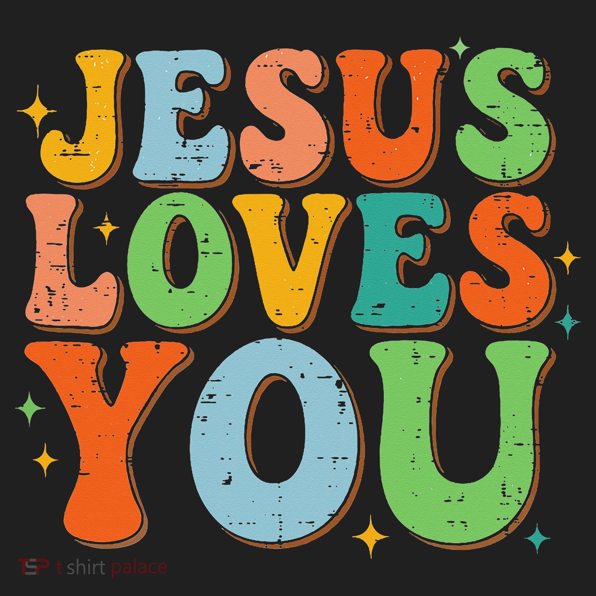 Jesus Loves You Retro Groovy Style Beanie