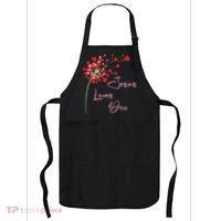 Jesus Loves You, Dandelion Blowing Hearts Christian Apron thumb 0