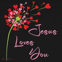 Jesus Loves You, Dandelion Blowing Hearts Christian Sweatshirt thumb 3