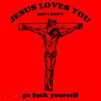 Jesus Loves You But I Dont Santa Hat thumb 1