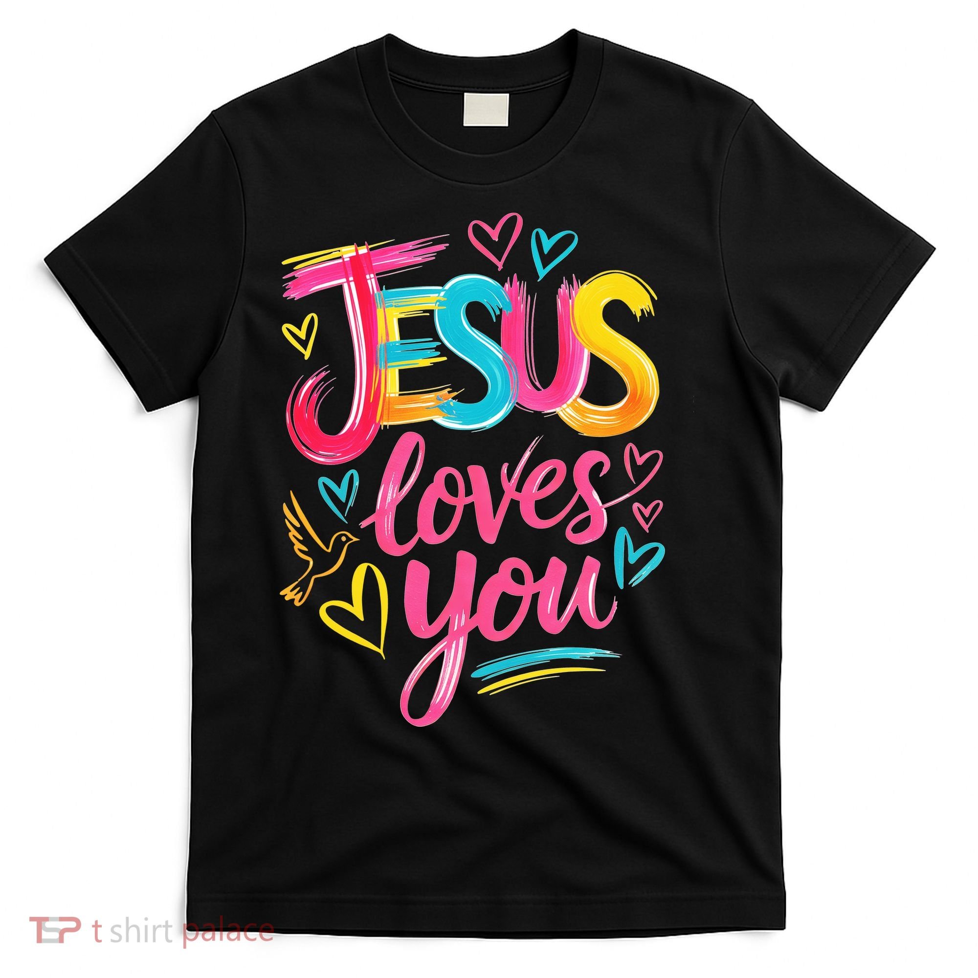 Jesus Loves You Neon Colorful T-Shirt
