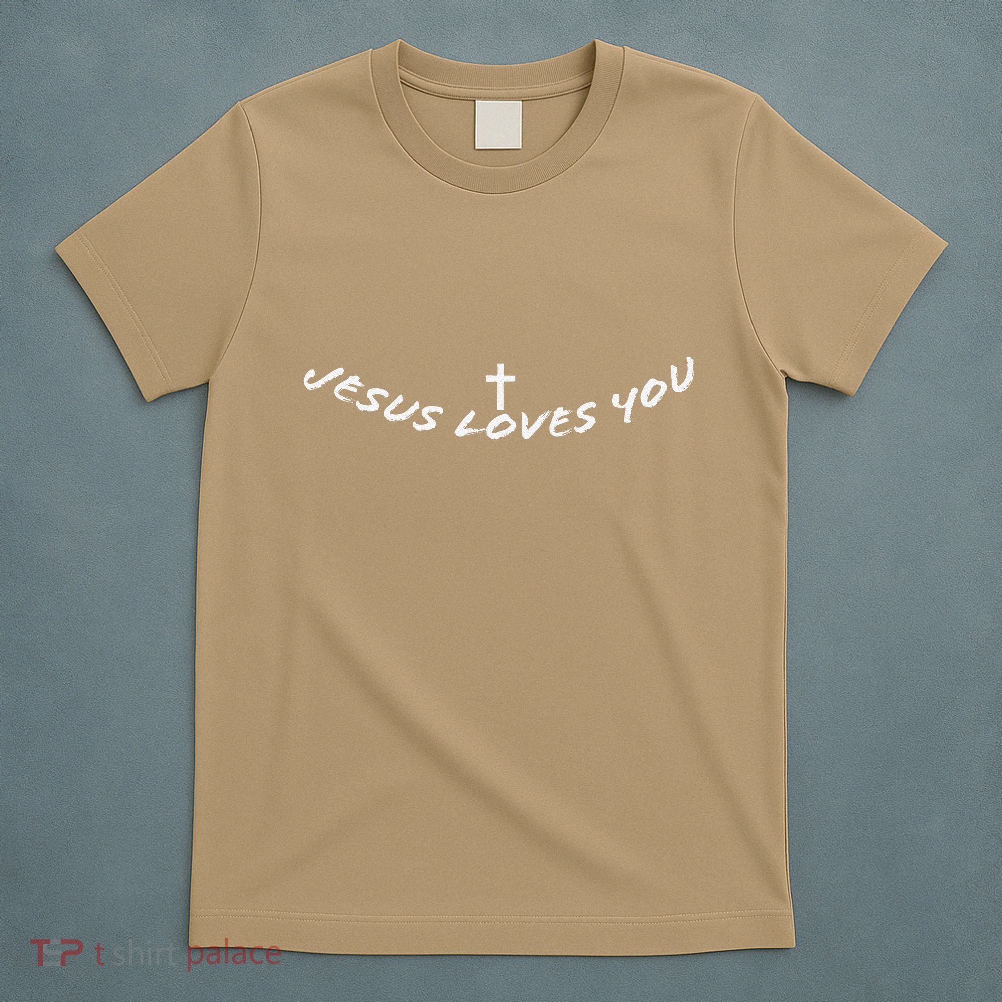 Jesus Loves You Holy Cross Bible Study Church Faith Pray T-Shirt