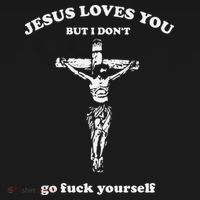 Jesus Loves You But I Dont Go Fvck Yourself Women's Hoodie thumb 2
