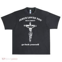 Jesus Loves You But I Dont Go Fvck Yourself Urban Oversized Heavyweight T-Shirt thumb 0