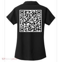 Jesus Loves You QR Code Women's Dry Zone Grid Polo thumb 1