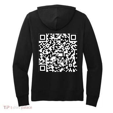 Jesus Loves You QR Code Women's Hoodie back