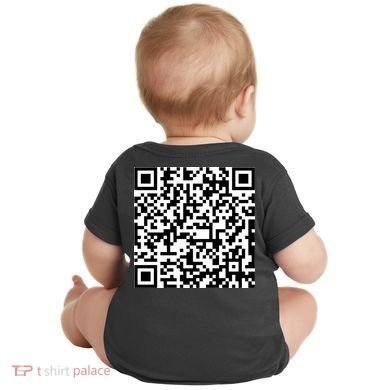 Jesus Loves You QR Code Baby Bodysuit back