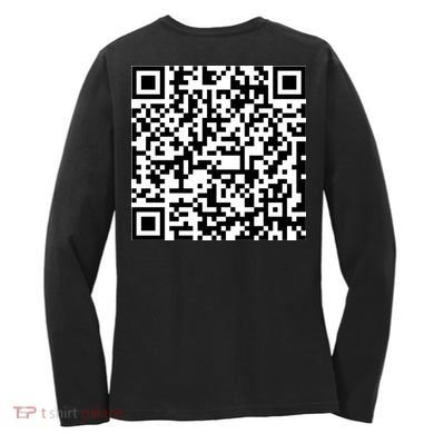 Jesus Loves You QR Code Women's Long Sleeve Shirt back