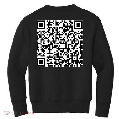 Jesus Loves You QR Code Kids Sweatshirt back