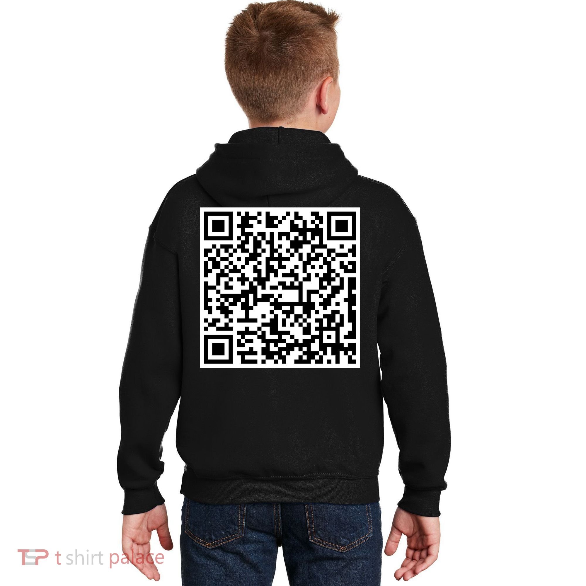 Jesus Loves You QR Code Kids Hoodie