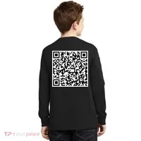 Jesus Loves You QR Code Kids Long Sleeve Shirt thumb 1