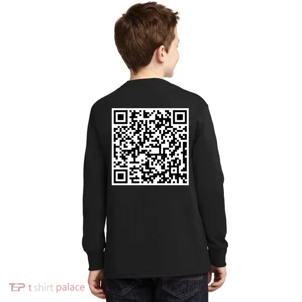 Jesus Loves You QR Code Kids Long Sleeve Shirt