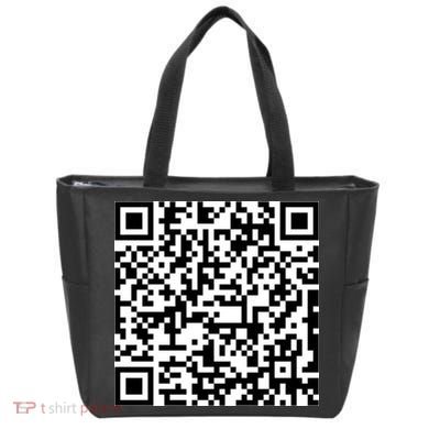 Jesus Loves You QR Code Tote Bag back
