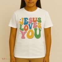 Jesus Loves You Retro Groovy T-Shirt thumb 4