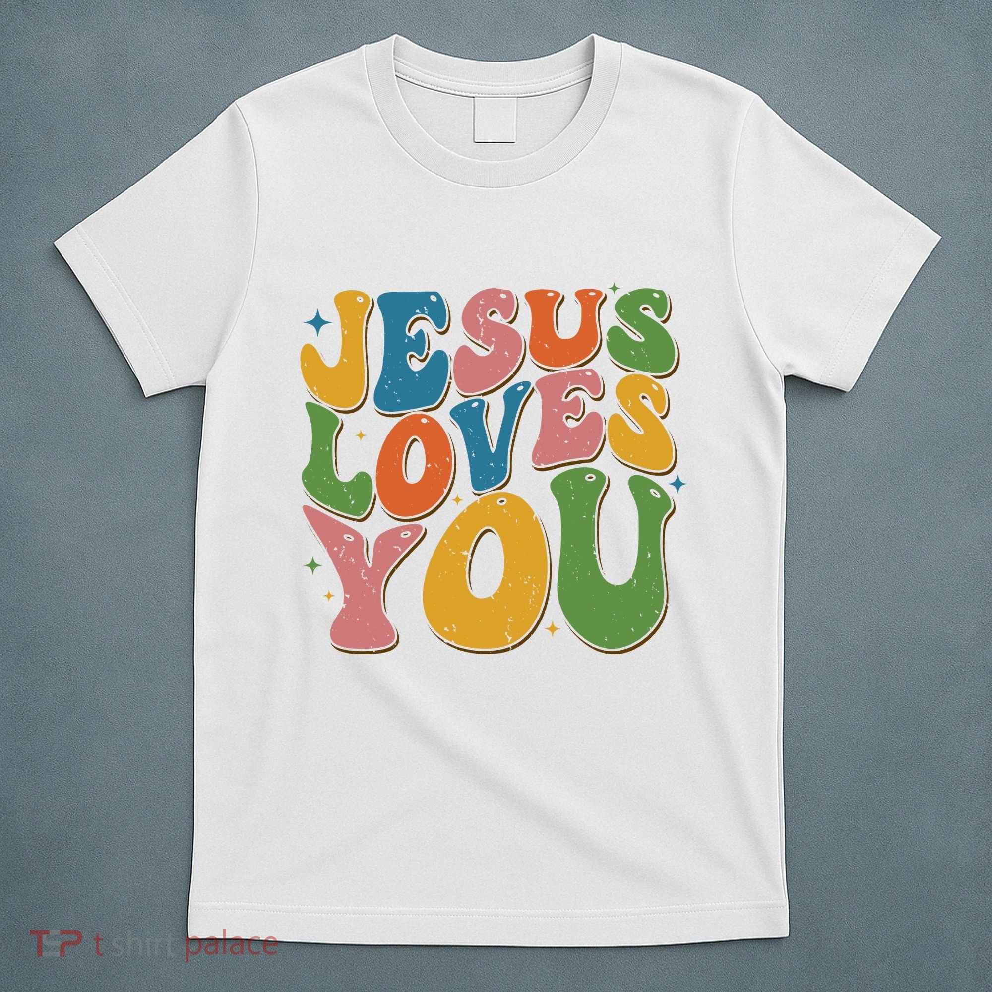 Jesus Loves You Retro Groovy T-Shirt