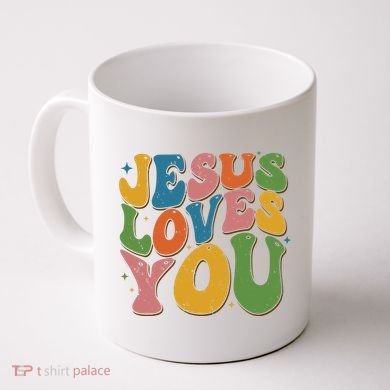 Jesus Loves You Retro Groovy Coffee Mug