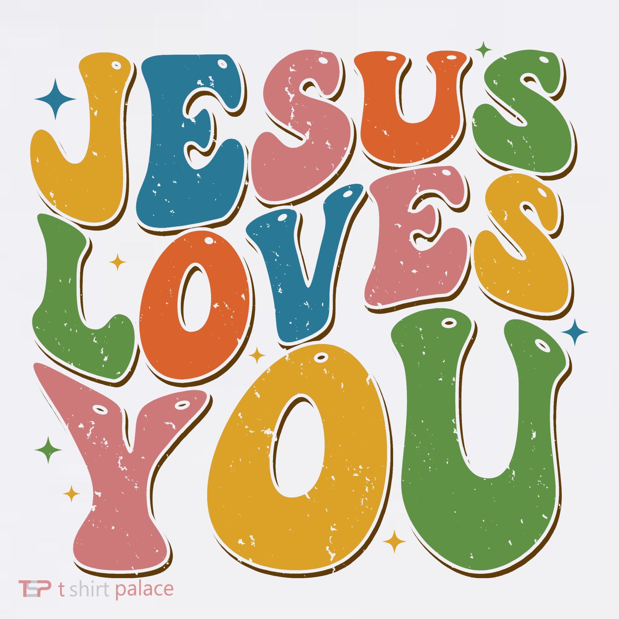 Jesus Loves You Retro Groovy Women's Tank Top