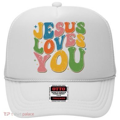 Jesus Loves You Retro Groovy Hat