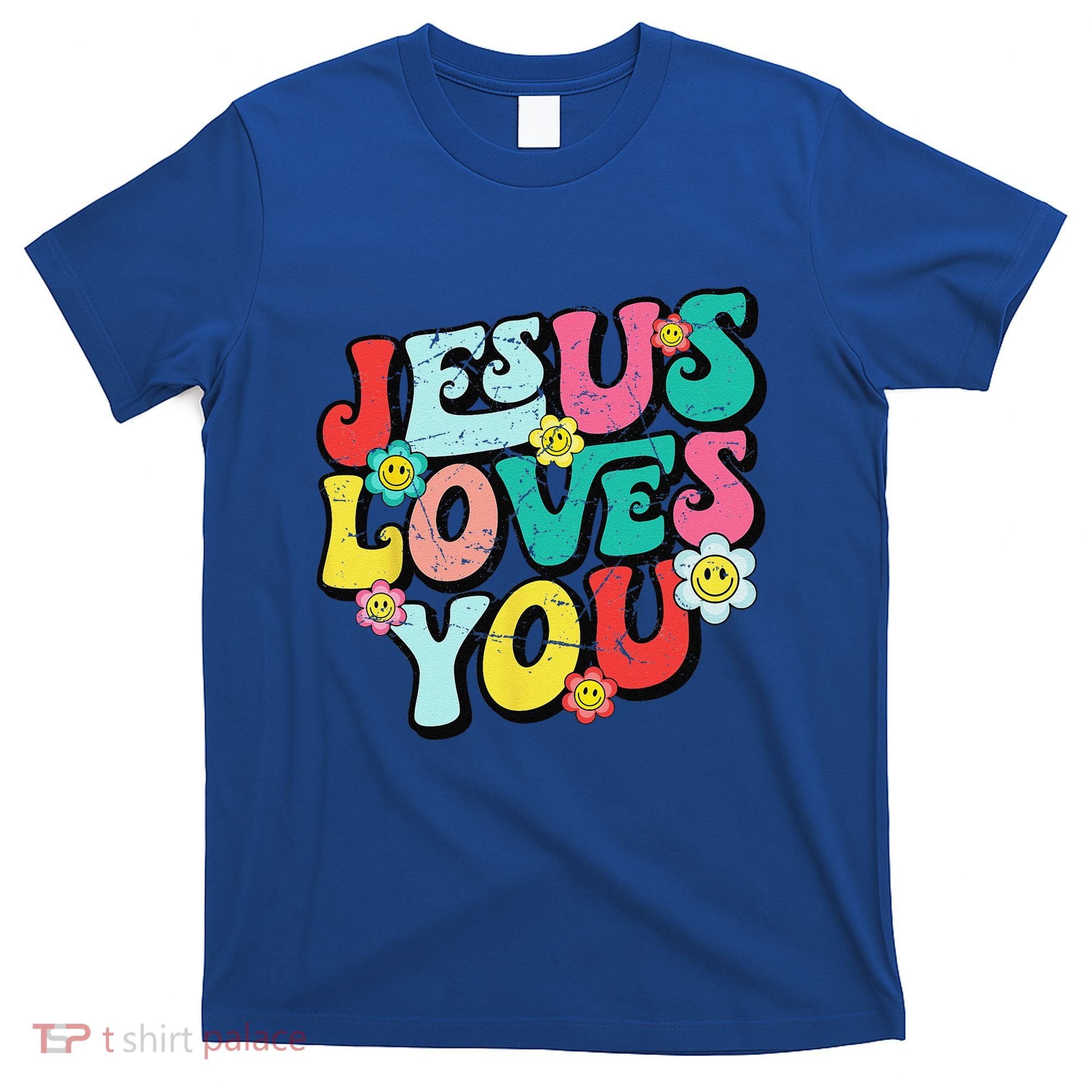 Jesus Loves You Retro Vintage Groovy Style T-Shirt