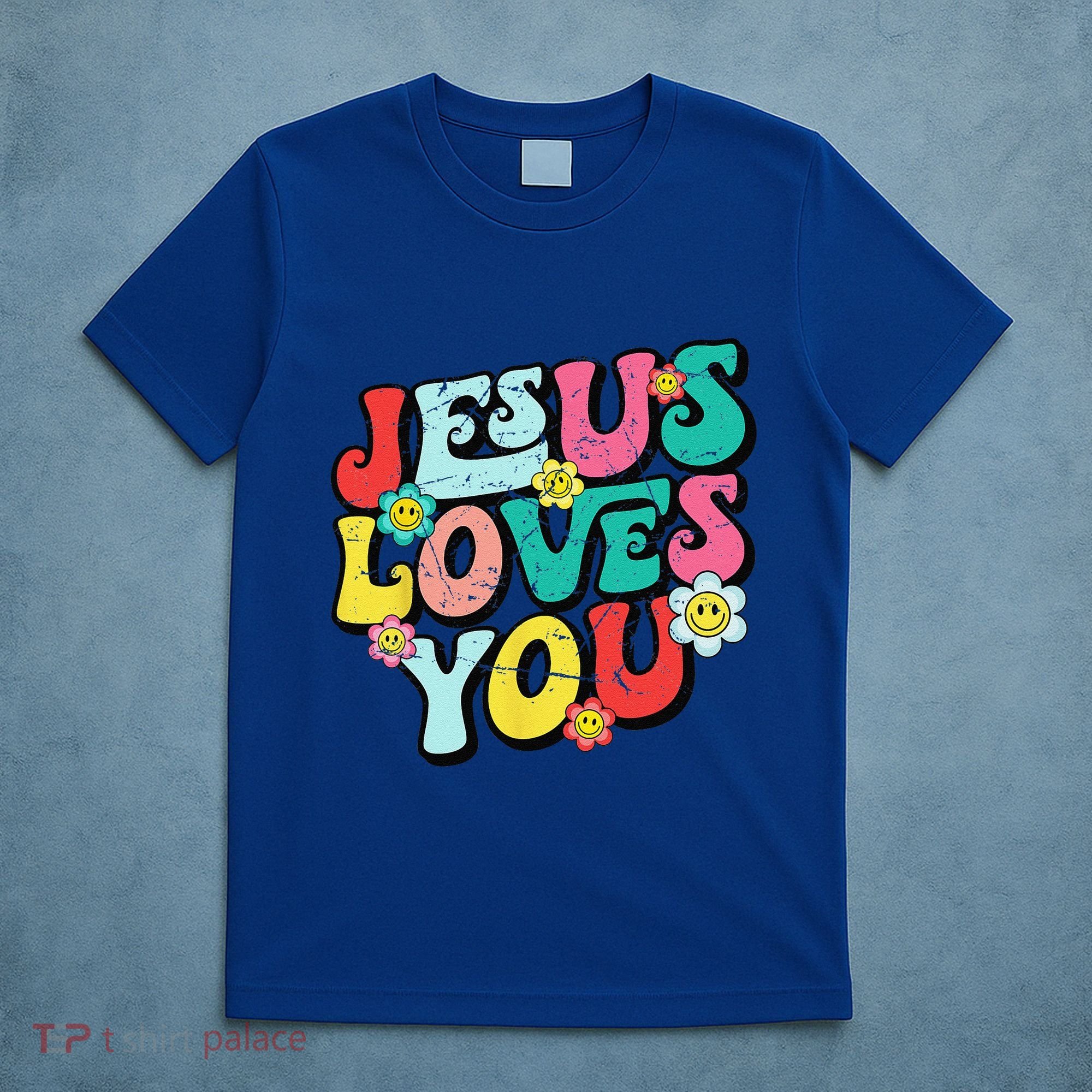Jesus Loves You Retro Vintage Groovy Style T-Shirt