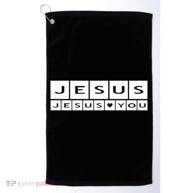 Jesus Loves You Golf Towel