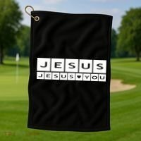 Jesus Loves You Golf Towel thumb 1