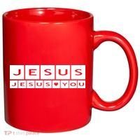 Jesus Loves You 11oz C Handle Ceramic Mug thumb 0