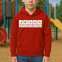 Jesus Loves You Kids Hoodie thumb 2