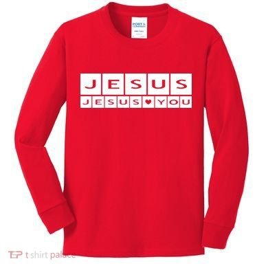 Jesus Loves You Kids Long Sleeve Shirt