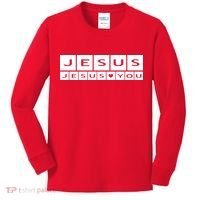 Jesus Loves You Kids Long Sleeve Shirt thumb 0